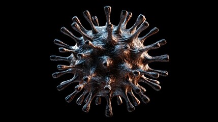 A virus on dark background. 