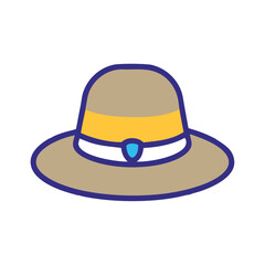 Travel sun hat illustration