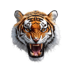 Obraz premium Roaring Tiger Head - Intense Wildlife Portrait