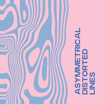 Asymmetrical distorted lines