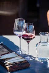 Wine making on bodegas wineries on volcanic soils of Mount Teide in Tacoronte-Acentejo wine region...