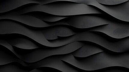 Fototapeta premium Abstract black waves texture background