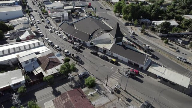 Im&aacute;genes a&eacute;reas con dron de la ciudad de Quill&oacute;n, ubicada en la Provincia de &Ntilde;uble, Regi&oacute;n del Biob&iacute;o
