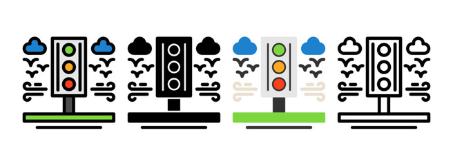 Set of Traffic light Icon