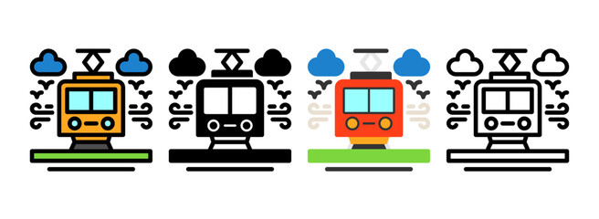 Set of Streetcar tracks Icon