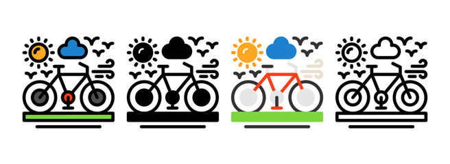 Set of Bicycle Icon