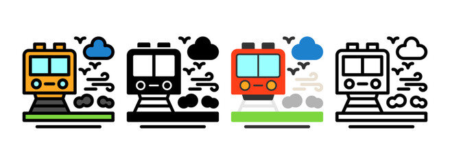 Set of Train Icon