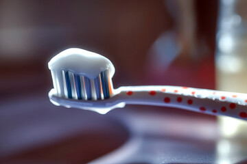 Toothbrush with toothpaste highlighting dental hygiene and oral care essentials