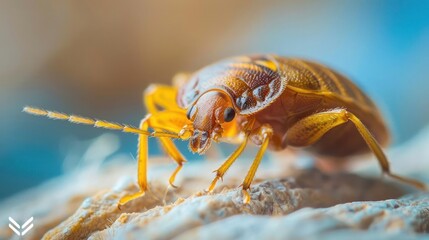 A close-up of a cockroach