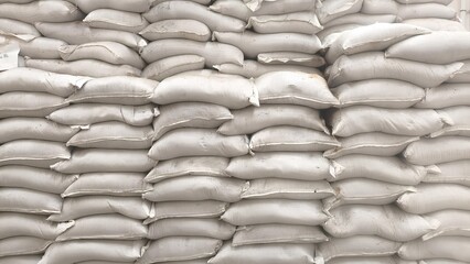Stacked Industrial Sandbags for Storage and Transportation