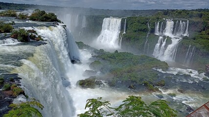 Breathtaking Panoramic View of Iguazu Falls, Argentina, a Natural Wonder