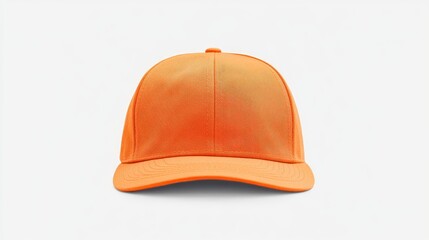 Bright orange baseball cap displayed on a neutral background, ideal for fashion or sports use
