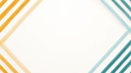 Colorful diagonal lines frame a blank canvas, suggesting creativity and design possibilities