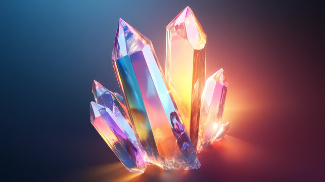 Holographic gradient abstract crystal material calendar icon isolated on transparent background. Futuristic Religious Icons. Illustration