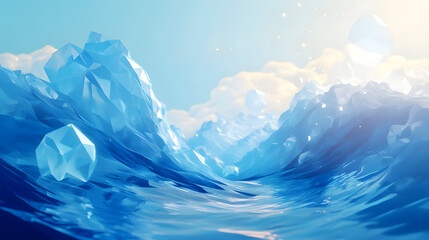 Majestic glacial ice formation captures the awe inspiring frozen landscape