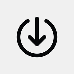 Bold Down Left Block Arrow Symbol