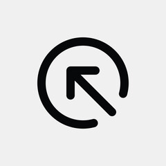 Bold Up Right Block Arrow Symbol