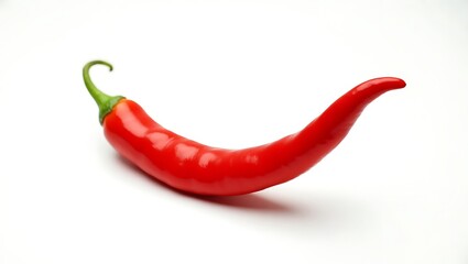 Red Chili Pepper on White - Adds Intensity - Food Photography, Recipe Illustrations