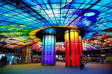 Kaohsiung, Taiwan, Republic of China, 01 25 2024: The landscape of Kaosiung formosa boulevard metro...