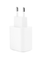 USB power adapter (charger) isolated on white