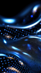 Trendy abstract wireframe background. Modern science or technology art elements with sleek surface illustration.
