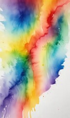 Fototapeta premium Abstract rainbow watercolor painting on paper, watercolor techniques, art piece