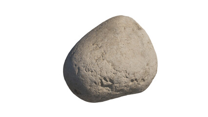 rock riverstone isolated on transparant background. 3d rendering