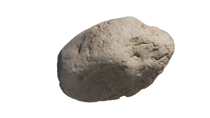 rock riverstone isolated on transparant background. 3d rendering