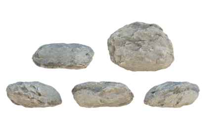 rock jagged isolated on transparant background. 3d rendering