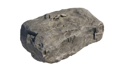 rock jagged isolated on transparant background. 3d rendering