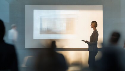 Fototapeta premium Businesswoman giving a presentation.