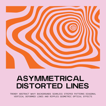 Asymmetrical distorted lines