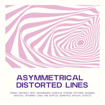 Asymmetrical distorted lines