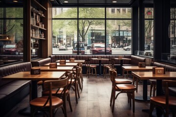 Interior of a empty inviting cafe