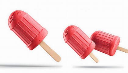 Refreshing Red Ice Pops Collection – Generative AI on Transparent Background . 1
