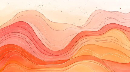 Abstract orange wave background