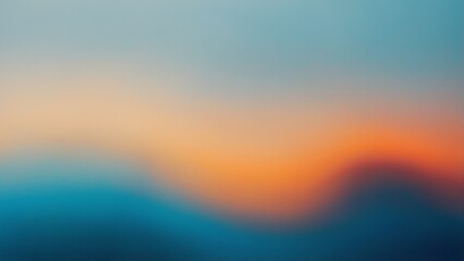 Fototapeta premium The calm and visually striking image features a gradient background that transitions seamlessly from a soft, calming blue at the top to a bright, energetic orange at the bottom.