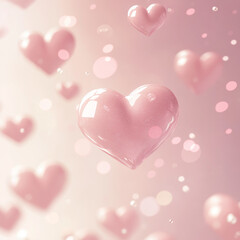 pink hearts background