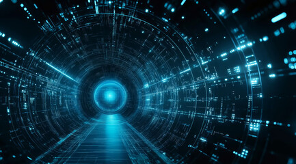 A scene full of futuristic technology