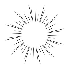 Fototapeta premium flash explosion radial lines background. illustration superhero design. Bright black light strip burst. Flash ray blast glow. Speed lines Manga frame. Anime