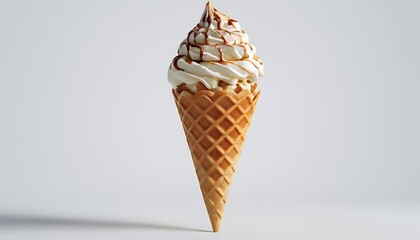 Realistic Ice Cream Cone Mockup – Transparent Background. 5