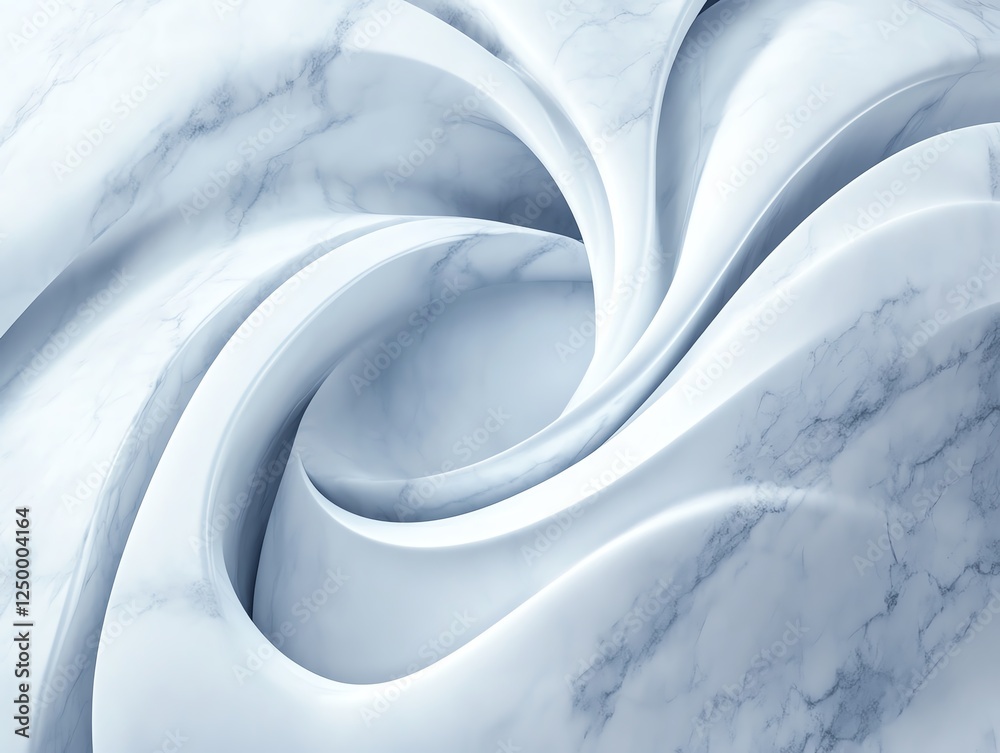 Poster swirling patterns of white marble create an elegant and smooth texture in an artistic design