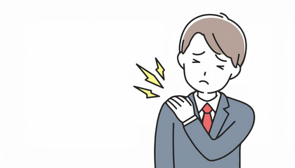 肩痛に苦しむビジネスマン・ビジネスウーマン