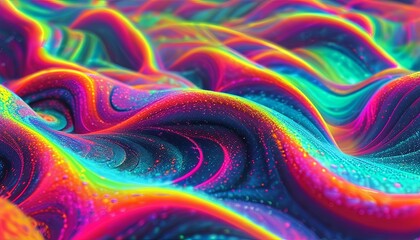 Vibrant and Dynamic Psychedelic Grainy Texture