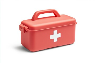Red box with a white cross on it