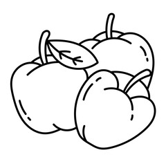 Apple line icon