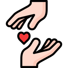 Obraz premium protect icon illustration design with filled outline