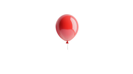 Obraz premium Red Balloon Floating in Dark on transparent background Festive Imagery