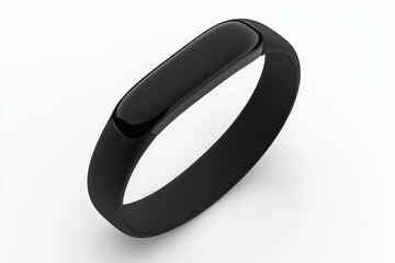 Black wristband is shown on a white background
