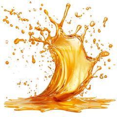 Dynamic Oil Splash Abstract Fluid Art and Texture for Creative Design and Modern Art, isolated on transparent background png 